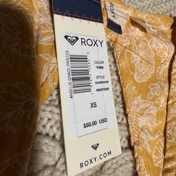 NWT Roxy SZ XS Yellow Floral Women's Dress - Picture 2 of 11